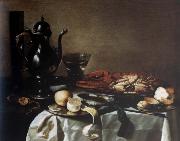 Pieter Claesz Style life with lobster and crab oil painting on canvas